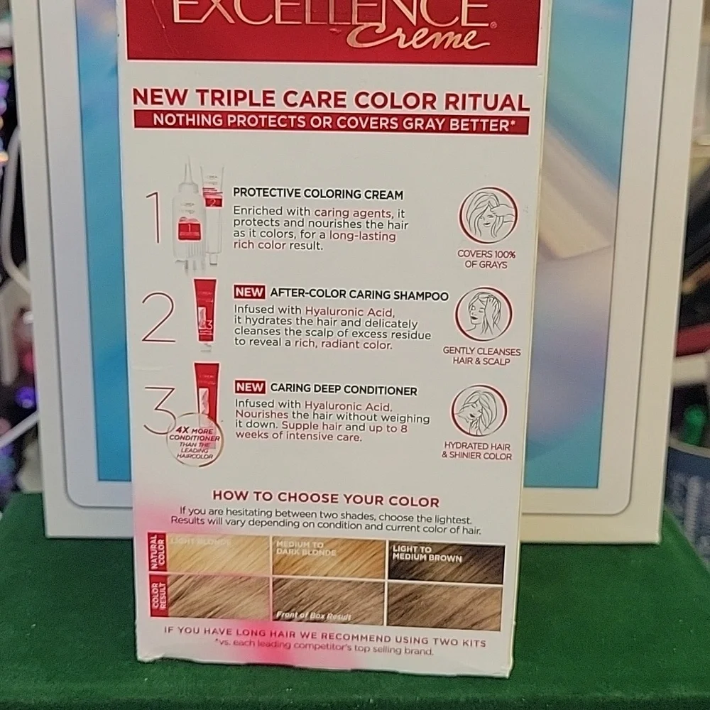 L'Oreal Excellence Creme Hair Color Medium Ash Blonde 7 1/2A 1 Application